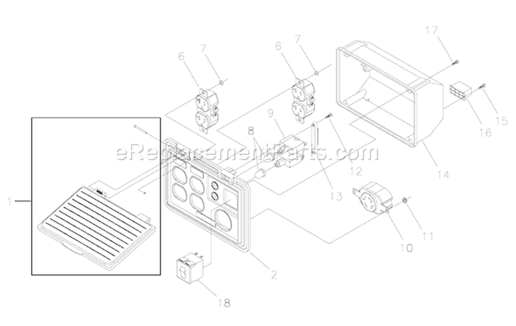 Page B Diagram and Parts List for 030385-0  Briggs and Stratton Generator